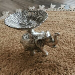 German Silver Hand Engraved Elephant platter
