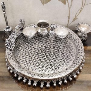 Full Ghungroo layer and peacock / Elephant on the thali
