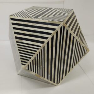 Bone inlay side table  Diamond Shape