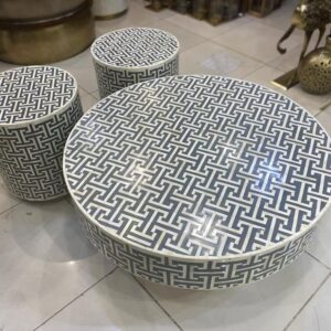 Round coffee table set of 3